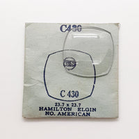 Hamilton Elgin No. American C430 reloj Cristal para piezas y reparación