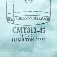 Hamilton 92880 CMY313-45 Crystal di orologio per parti e riparazioni