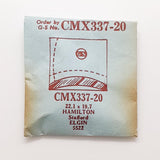 Hamilton Elgin 5522 CMX337-20 Uhr Kristall für Teile & Reparaturen