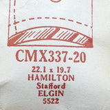 Hamilton Elgin 5522 CMX337-20 montre Cristal pour les pièces et réparation