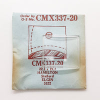 هاميلتون Elgin 5522 CMX337-20 ساعة Crystal للأجزاء والإصلاح