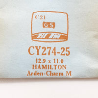 هاملتون أردن تشامب م CY274-25 ساعة Crystal للأجزاء والإصلاح