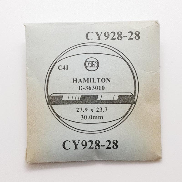 Hamilton D-363010 CY928-28 reloj Cristal para piezas y reparación