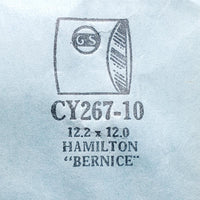 Hamilton "Bernice" Cy267-10 montre Cristal pour les pièces et réparation
