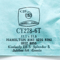 Hamilton Cy278-6t Uhr Kristall für Teile & Reparaturen