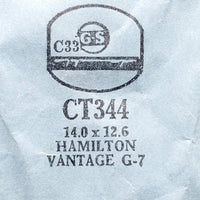 Hamilton Vantage G-7 CT344 Watch Crystal للأجزاء والإصلاح