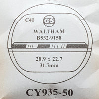 Waltham B532-9158 CY935-50 Uhr Kristall für Teile & Reparaturen