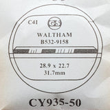 Waltham B532-9158 Crystal di orologio Cy935-50 per parti e riparazioni