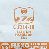 Hamilton Elva CT314-10 Crystal di orologio per parti e riparazioni