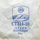 Hamilton Elva CT314-10 Crystal di orologio per parti e riparazioni