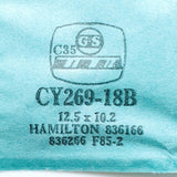 Hamilton 836166 836266 F85-2 CY269-18B Watch Crystal for Parts & Repair