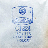 Hamilton "Olga" CT324 montre Cristal pour les pièces et réparation