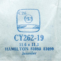 Hamilton Jennifer 81080 81090 CY262-19 Watch Crystal for Parts & Repair