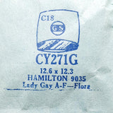 Hamilton 9035 Lady Gay A-F-Flora CY271G Watch Crystal for Parts & Repair