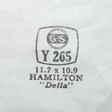 Hamilton "Della" Y265 Watch Crystal for Parts & Repair