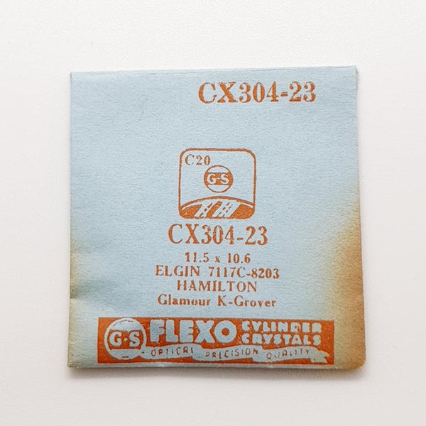 Hamilton Elgin 7117C-8203 CX304-23 Crystal di orologio per parti e riparazioni