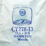 Hamilton Wenda CY278-13 Watch Crystal Replacement for Parts & Repair