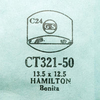 Hamilton Bonita CT321-50 reloj Reemplazo de cristal para piezas y reparación