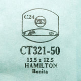 Hamilton Bonita CT321-50 Uhr Kristallersatz für Teile und Reparaturen
