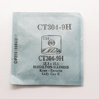 Hamilton-Illinois CT304-9h reloj Reemplazo de cristal para piezas y reparación