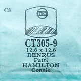 Hamilton Connie Benrus Patti CT305-9 reloj Cristal para piezas y reparación