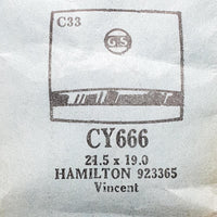 Hamilton Vincent 923365 CY666 Watch Glass Replacement | Watch Crystals