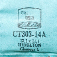 Hamilton Glamour L CT303-14A Crystal di orologio per parti e riparazioni