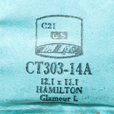 Hamilton Glamour L CT303-14A Crystal di orologio per parti e riparazioni