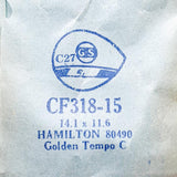 Hamilton Golden Tempo C 80490 CF318-15 Uhr Kristall für Teile & Reparaturen