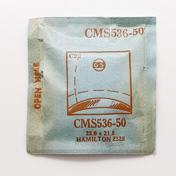 Hamilton 2328 CMS536-50 montre Remplacement du verre | montre Cristaux