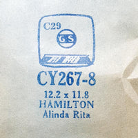 Hamilton Alinda Rita Cy267-8 Uhr Kristall für Teile & Reparaturen