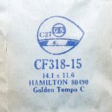 Hamilton Golden Tempo C 80490 CF318-15 Uhr Kristall für Teile & Reparaturen