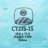 Hamilton Selma Cy275-15 Uhr Glasersatz | Uhr Kristalle