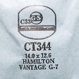 Hamilton Vantage G-7 CT344 montre Remplacement du verre | montre Cristaux