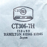 Hamilton Jayne 832865 832965 CT306-7H reloj Cristal para piezas y reparación