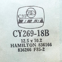 Hamilton 836166 836266 F85-2 CY269-18B reloj Cristal para piezas y reparación