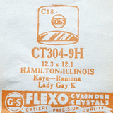 Hamilton-Illinois CT304-9H montre Remplacement du verre | montre Cristaux