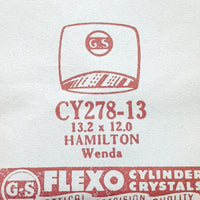 Hamilton Wenda CY278-13 montre Remplacement du verre | montre Cristaux