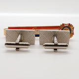Vintage Colorful Cufflinks, "Joe" Engraved Tie Clip & Tie Tack Pin