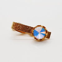 Vintage Marble-Effect Cufflinks, Gold-tone Tie Clip & Butterfly Pin