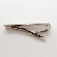 Retro Gold-Tone Stripped Manschettenknöpfe, Stripped-Krawattenclip und kleiner Stift