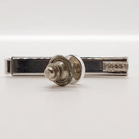 Retro-Vintage Silver-Tone-Anzugzubehör: Manschettenknöpfe, Krawattenclip & Pin