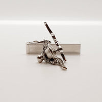 Silver-tone Sword Cufflinks Vintage, Musical Note Pin & Tie Clip