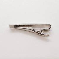Silver-tone Floral Cufflinks & Tie Clip, Vintage Car Tie Pin