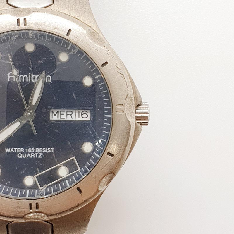 Armitron Day Date Quartz Watch for Parts & Repair NOT WORKING