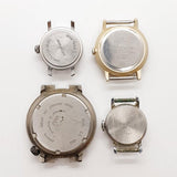 Lot of 4 Vintage 80s and 90s Timex Watches for Parts & Repair - NOT WORKING