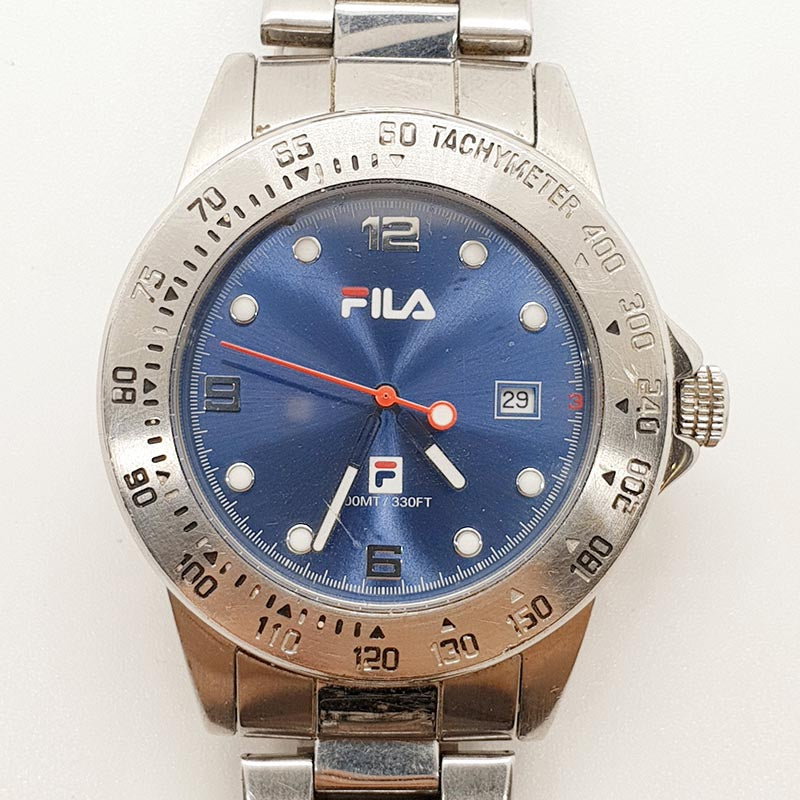 Fila 100M Diver's Tachymeter Quartz Watch for Parts Repair