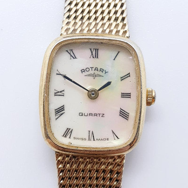 Rotary 3484 Swiss Made Quartz Watch for Parts & Repair - NOT WORKING