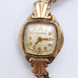 1948 Bulova 10k chapado en oro enrollado reloj Para piezas y reparación, no funciona