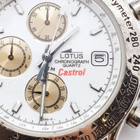 Lotus Chronograph Quartz Castrol Watch for Parts & Repair - NOT WORKING